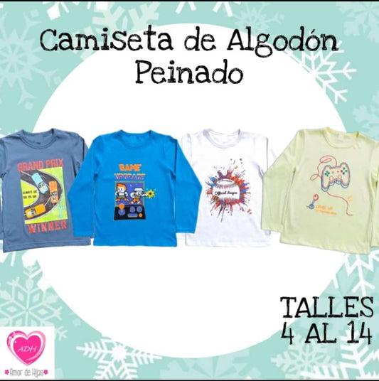 Camiseta de algodón varón