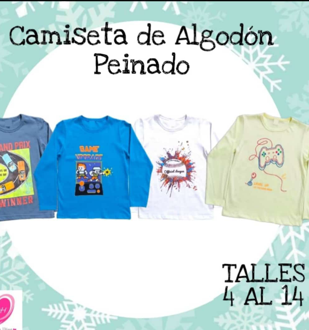 Camiseta de algodón varón