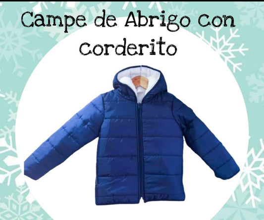 Campera con corderito/ Campera con Plush varón/nena y colores unisex